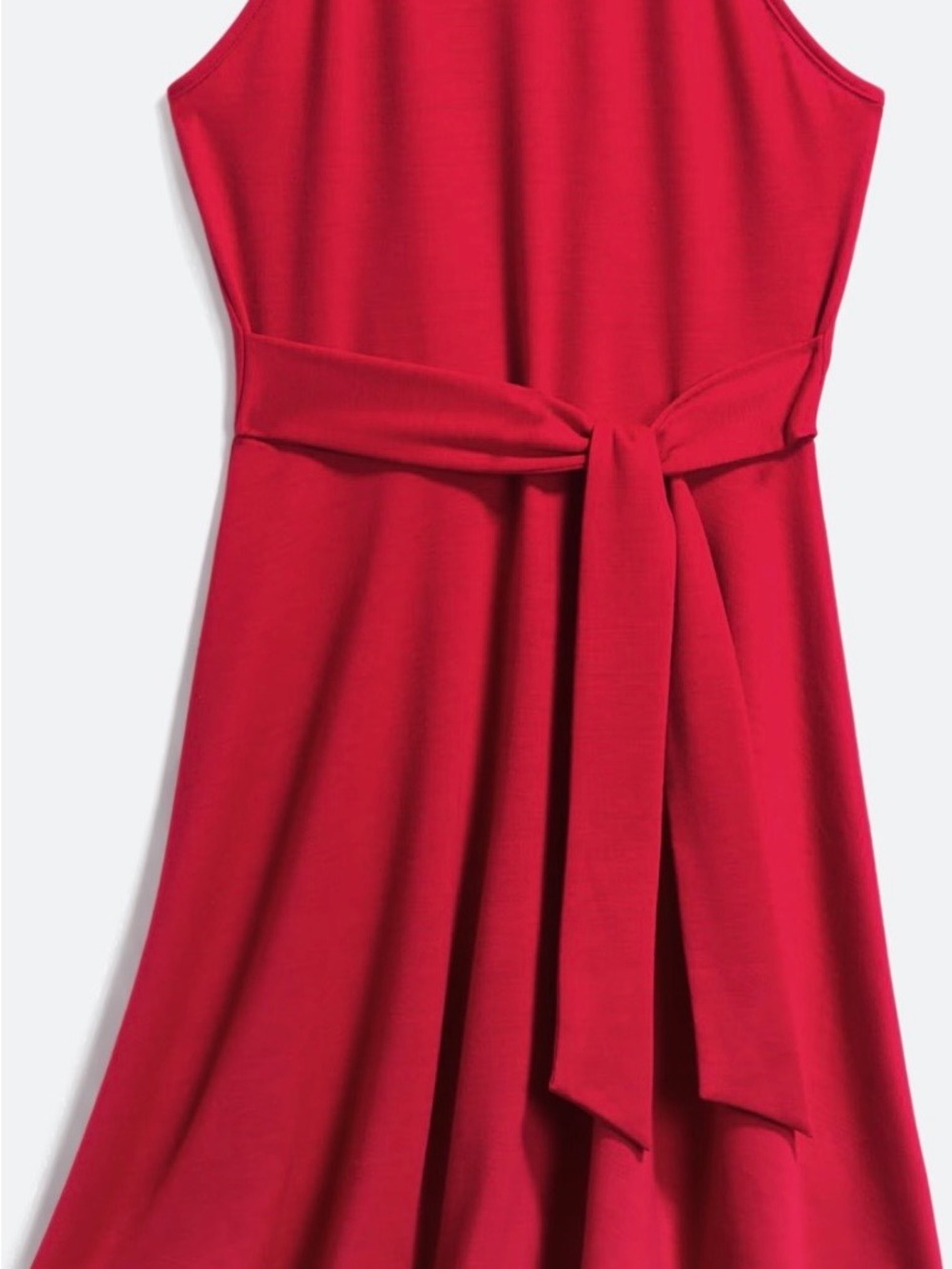 Red French Grey Knit Skater Dress